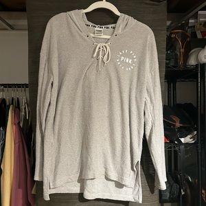 Victorias Secret Pink sweatshirt jersey beach rope tie